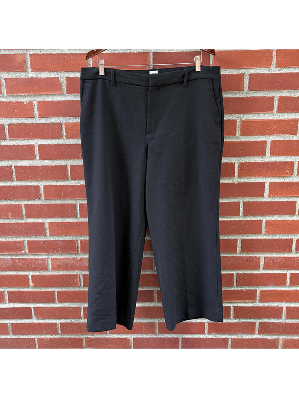 GAP Black High Rise Wide-Leg Crop Pants Size 16